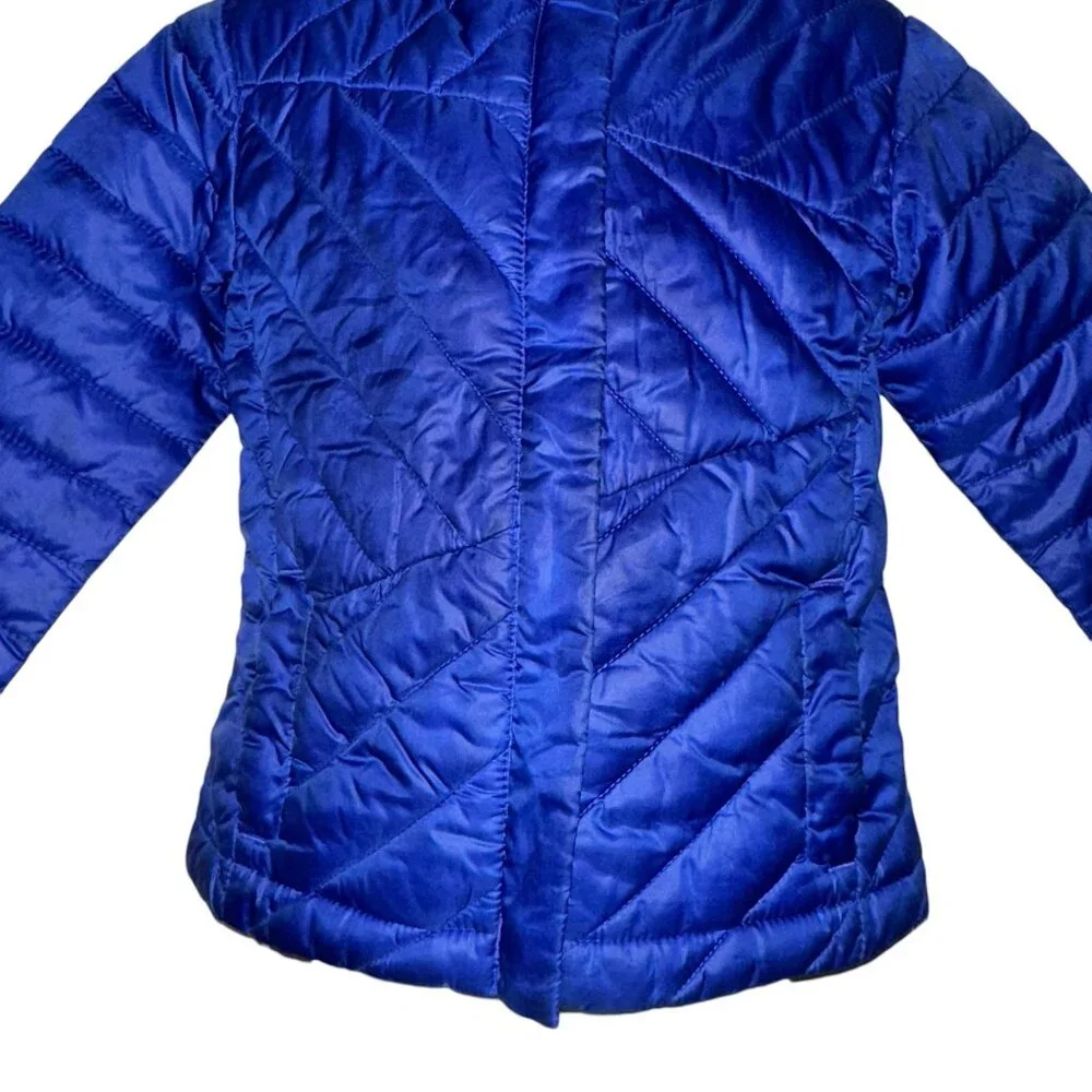 Columbia Omni Shield Lightweight Quilted Jacket Girls XXS 4 5 Purple Hooded - Picture 3 of 9